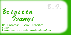 brigitta ivanyi business card
