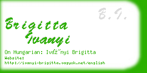 brigitta ivanyi business card